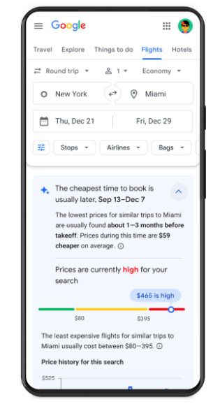 Google Flights te ayudará a comprar vuelos más baratos