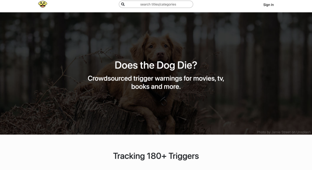 Does the dog die: la web para saber si mueren los perros en las películas