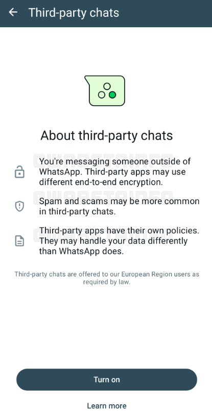 mensajes entre whatsapp y otras aplicaciones