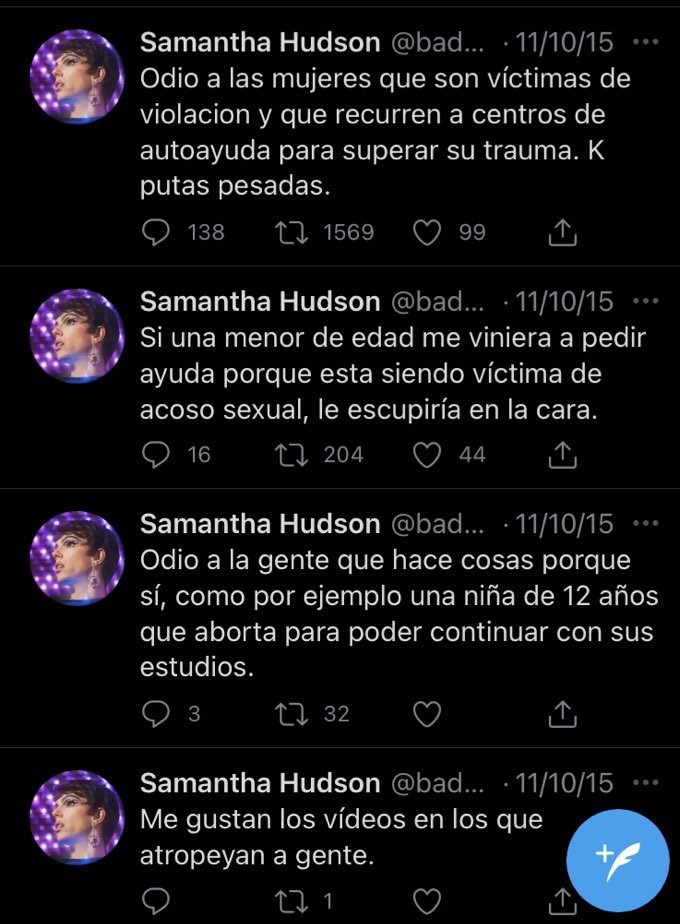 tweets de samantha hudson